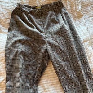 Women’s Plaid Pants - brown